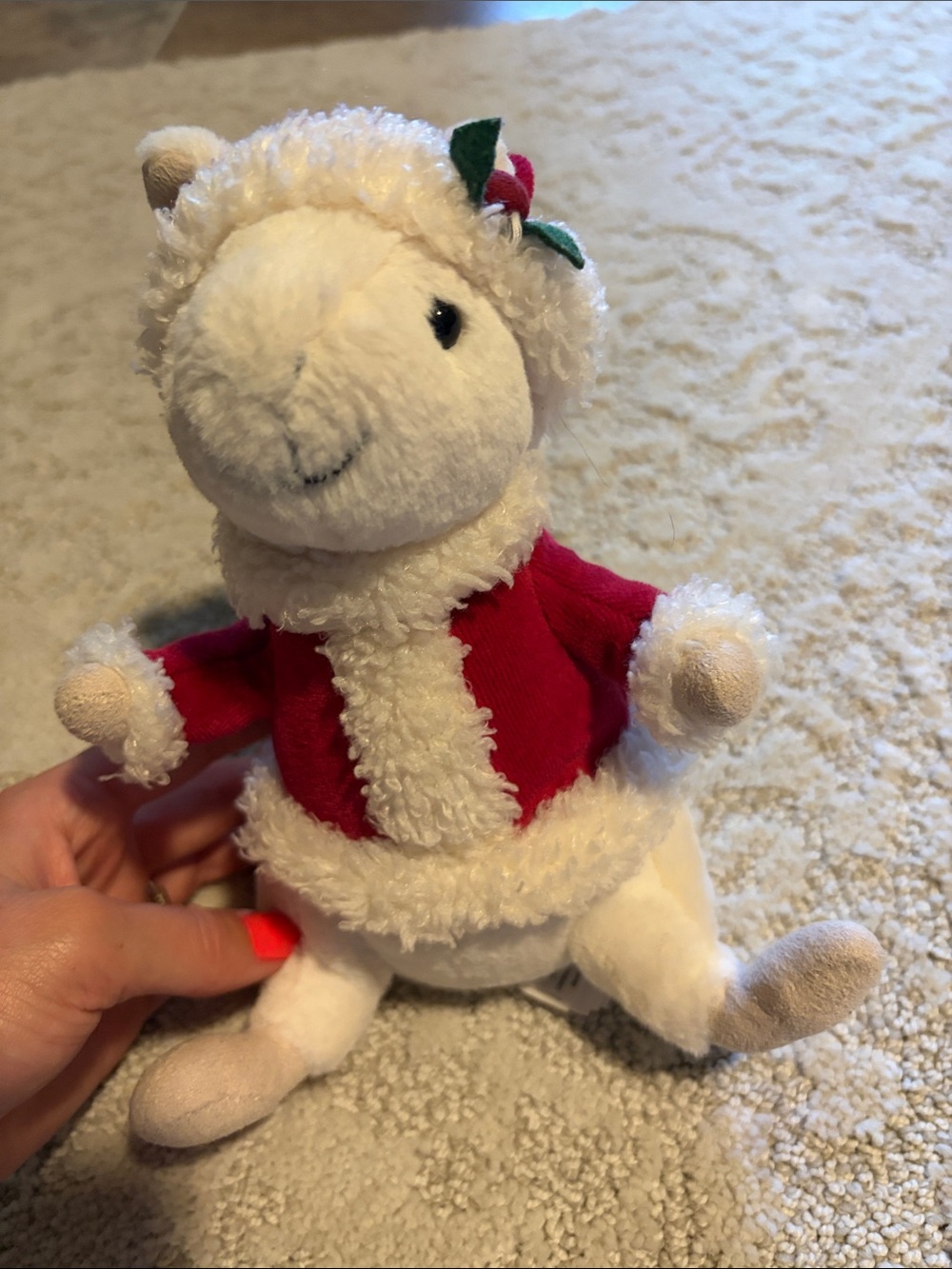 Jellycat London I Am Merry Mouse Stuffed Plush Animal Red Suit & Hat